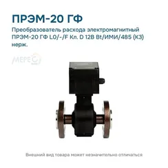 Преобразователь расхода электромагнитный ПРЭМ-20 ГФ L0/-/F Кл. D 12В Bt/ИМИ/485 (К3) нерж.