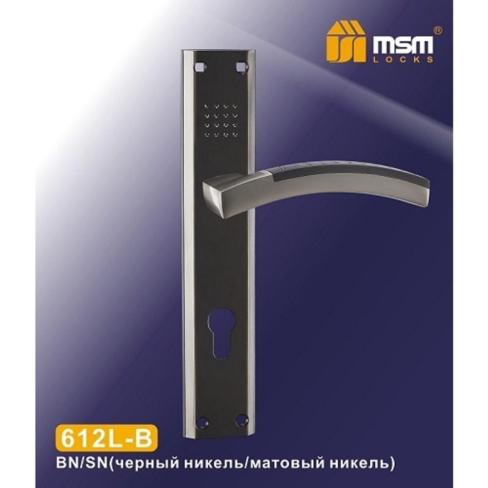 Ручки на планке MSM 612L-B BN/SN черный никель/мат.никель