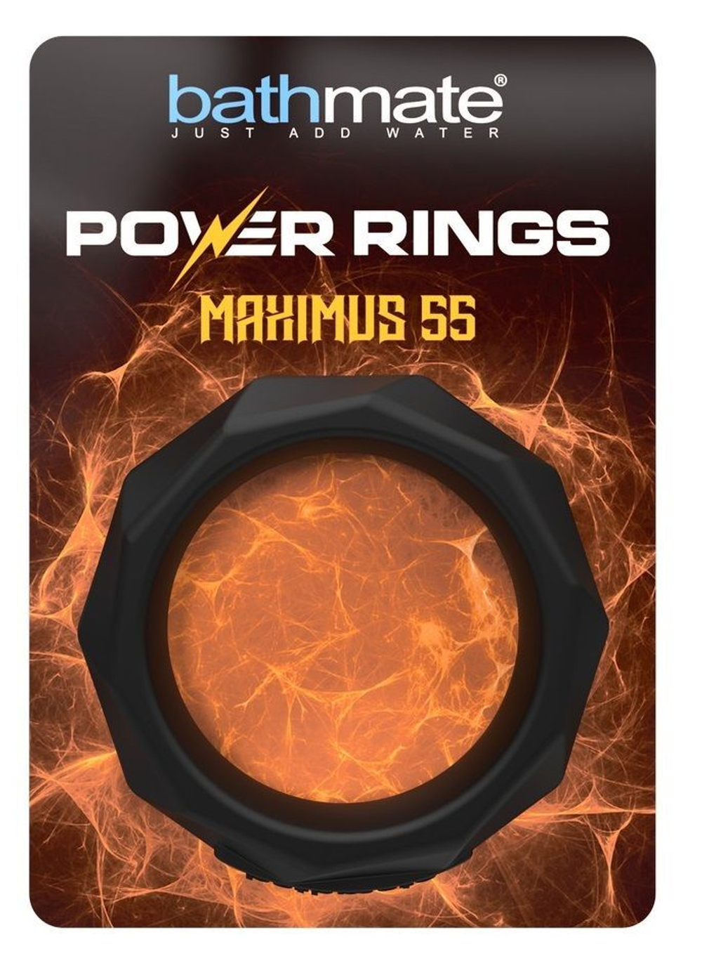 Черное эрекционное кольцо Maximus 55