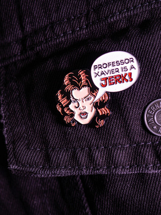 Металлический пин "X-Men: Professor Xavier is a Jerk"