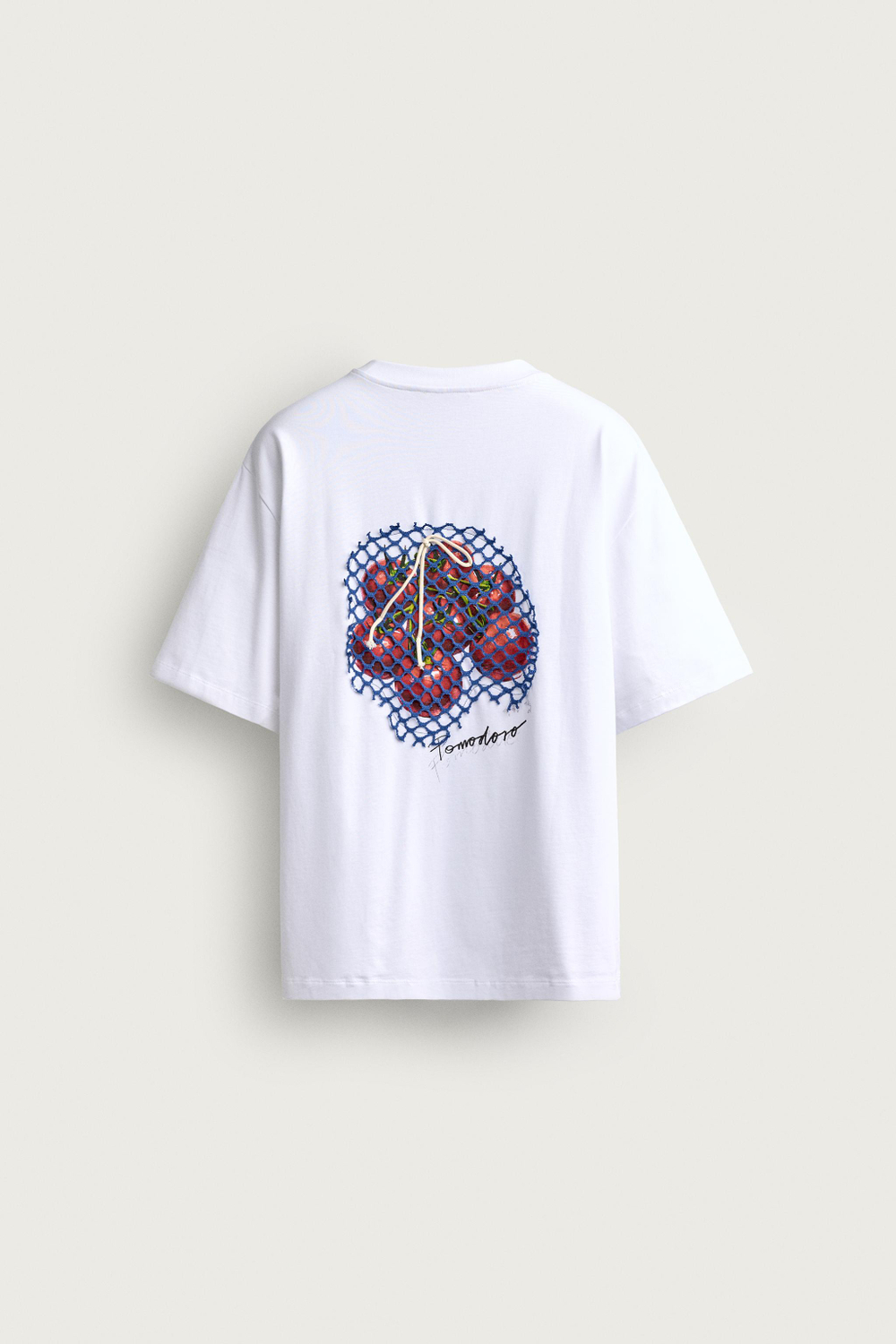 ФУТБОЛКА СВОБОДНОГО КРОЯ С ВЫШИВКОЙ — ZARA · 5644/340
