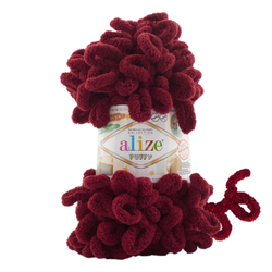 Пуффи (Puffy) пряжа Alize 100%микрополиэстер 5х100г/9,2 м 327 бордовый