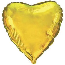Фольгированный шар Сердце GOLD 18"/45см