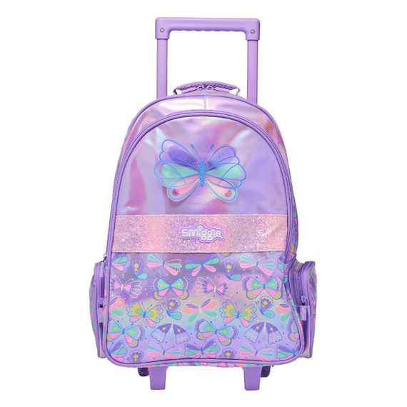 Çanta \ Bag \ Рюкзак  Smiggle Trolley Backpack With Light-Up Wheels – Butterfly