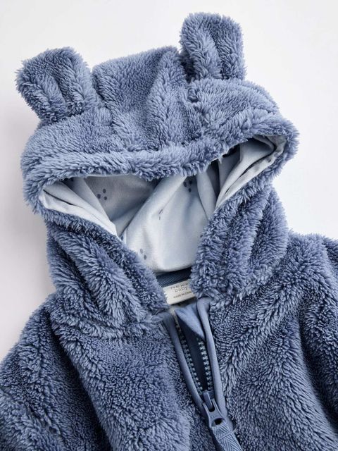 Куртка флисовая с капюшоном для малышей Next K82-060, Синий