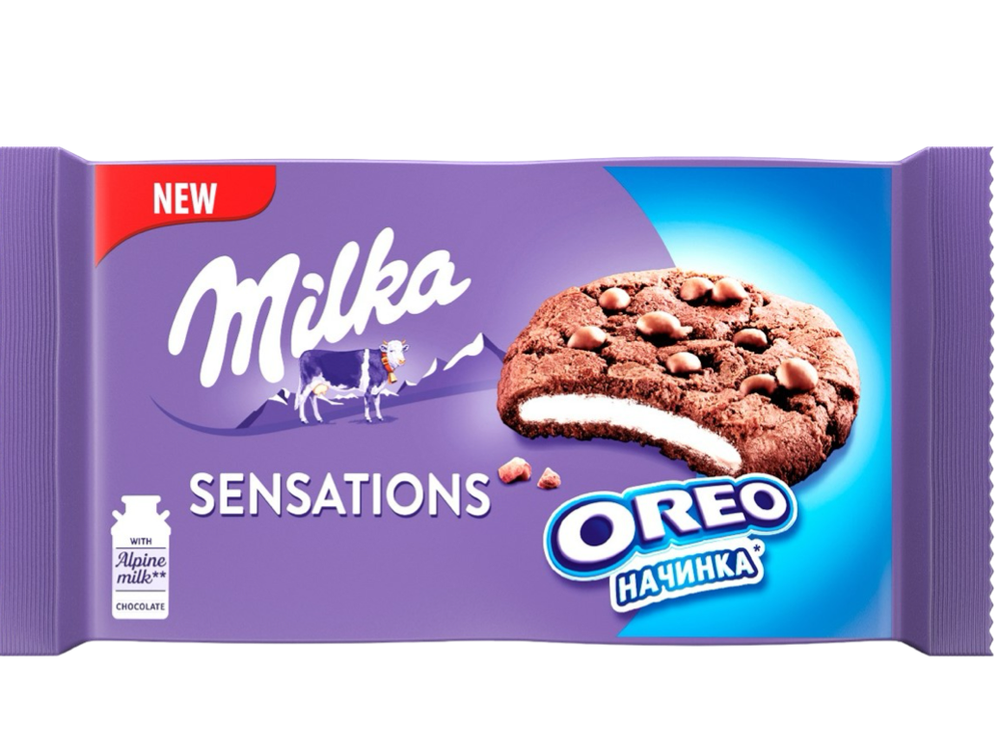 EURO Milka печенье Sensations (OREO Creme) 156rp