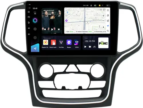 Магнитола для Jeep Grand Cherokee WK2 2013-2021 (взамен 8.4" экрана) - Teyes CC3L IPS 10" монитор на Android 10, CarPlay, 4G SIM-слот