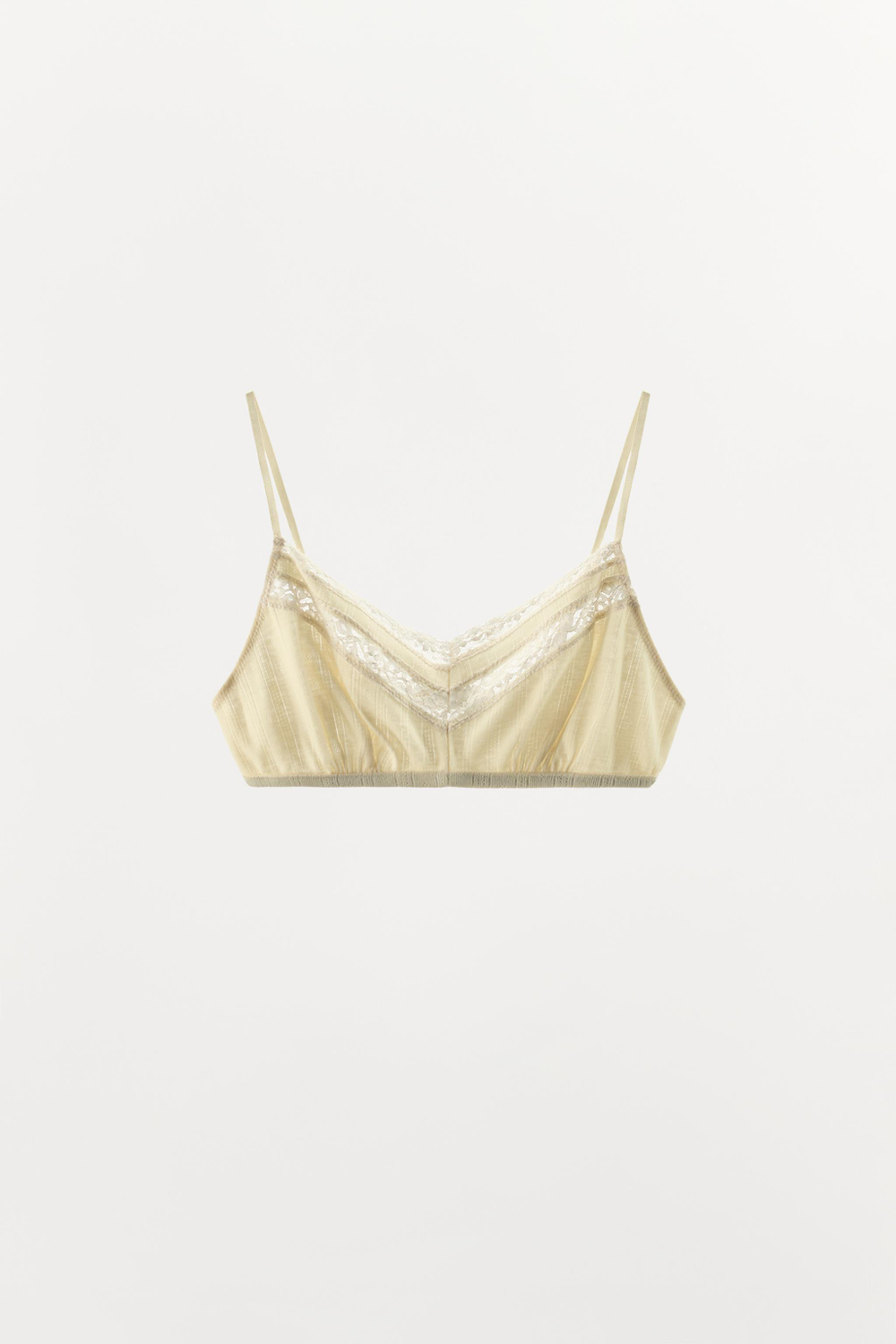 БРАЛЕТТ ИЗ АЖУРНОГО ТРИКОТАЖА С КРУЖЕВОМ — ZARA