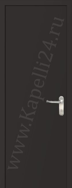 Дверь влагостойкая пластиковая KAPELLI multicolor ДГ RAL 8019 Серо-коричневый + коробка
