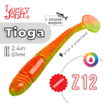 Виброхвост съедобный Lucky John Tioga 2.4" (61мм), 9шт/уп