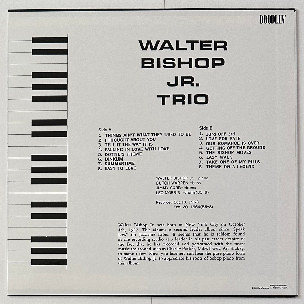 The Walter Bishop Jr. Trio ‎– That's The Way It Is