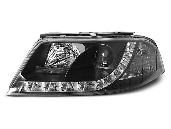 Передние фары tru drl black для VW Passat B5 GP