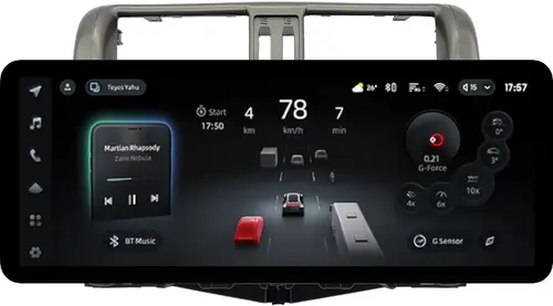Магнитола для Toyota Land Cruiser Prado 150 2009-2013 (взамен 7" навигации) - Teyes CC4PRO монитор 12.3" 2K QLED + рамка 9, Android 13, Быстрейшая, Snapdragon 778G, ИИ, CarPlay, DSP, 4G SIM-слот