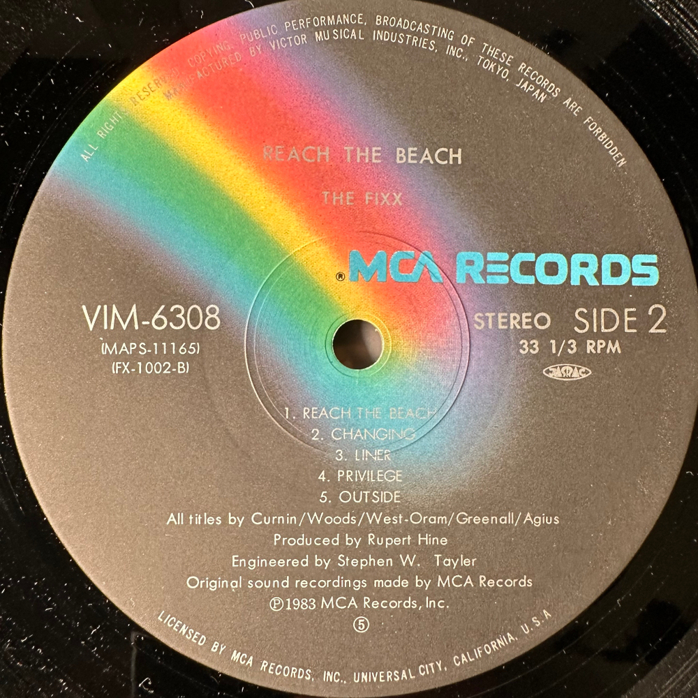 The Fixx ‎– Reach The Beach (Япония 1983г.)