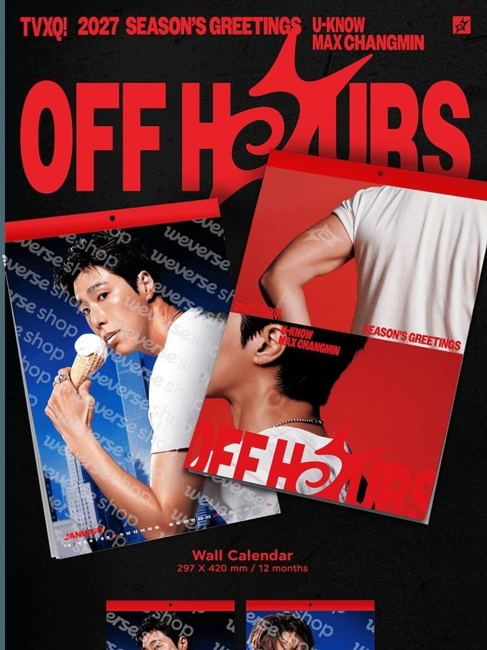 (ПРЕДЗАКАЗ) товары TVXQ! - OFF HOURS 2027 SEASON'S GREETINGS Wall Calendar Version