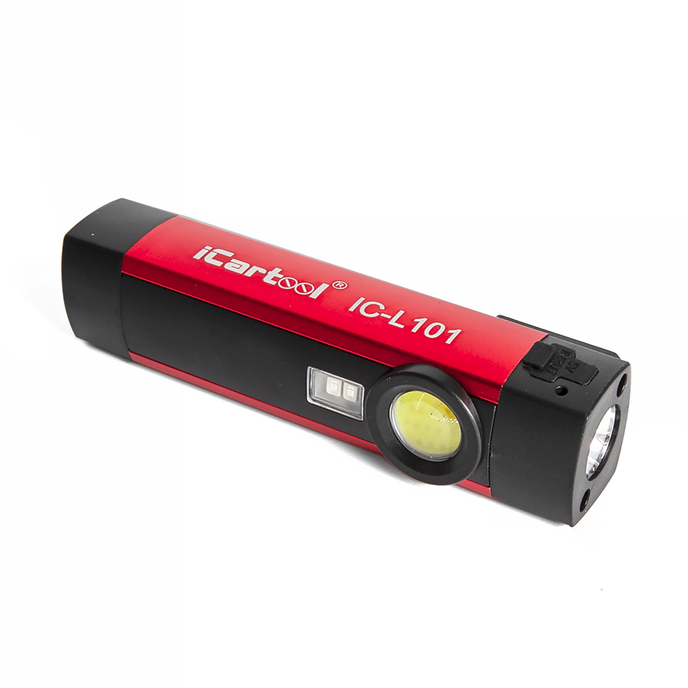 Фонарь светодиодный аккумуляторный с УФ-подсветкой iCartool IC-L101