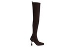 HERMES Hurricane Over the knee Boots 9.5cm Women"s Brown Red