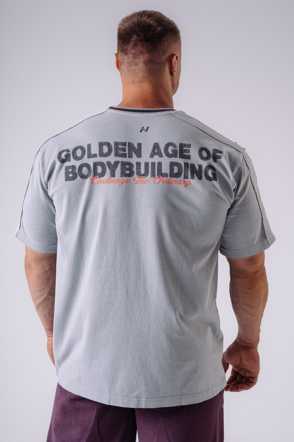 Футболка NEBBIA x Olympia Muscle Cover T-Shirt 942 Серая