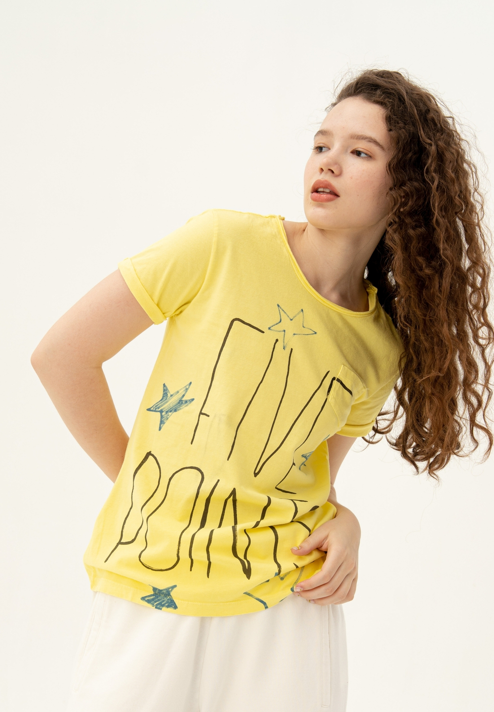 Футболка бойфренд Bowery NYC "Five Points" Vintage Cloud Lemon