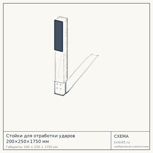 Стойки для отработки ударов 200×250×1750 мм — от 41 000 ₽