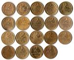 Набор монет 2 копейки 1926,28,30,32,34,35ст,36,37,38,40,46,49,50,52,53,54,55,56,57 (19 шт) (F-XF) (1)