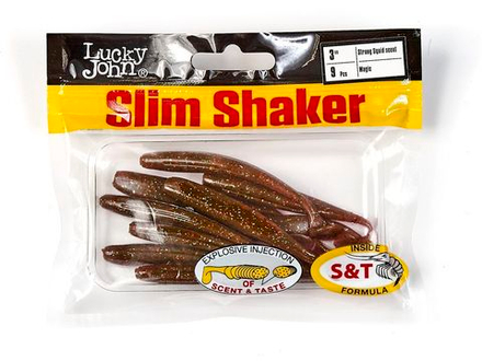 Мягкая съедобная приманка LJ Pro Series Slim Shaker 3in (76 мм), цвет S14, 8 шт