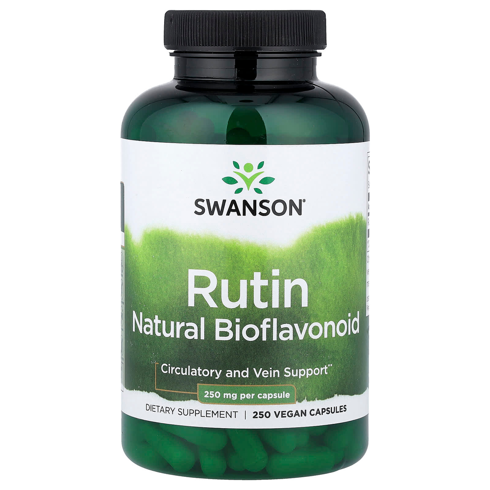 Swanson Vitamins, рутин, натуральный биофлавоноид, 250 мг, 250 веганских капсул
