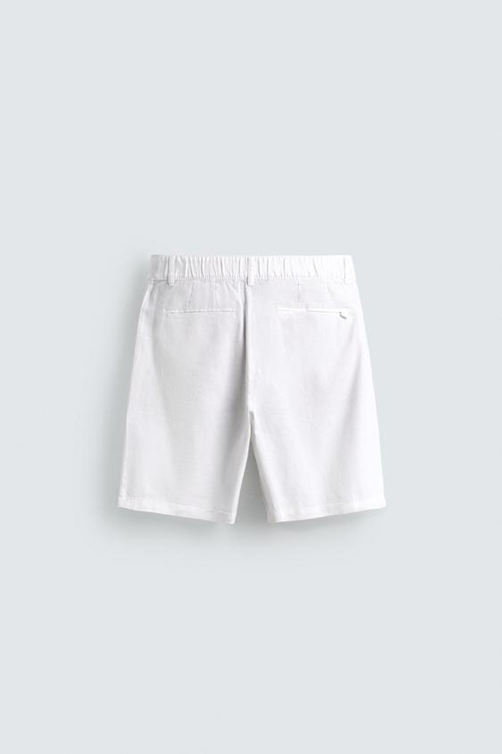 ZARA ШОРТЫ REGULAR FIT ИЗ РЕЛЬЕФНОЙ ТКАНИ, БЕЛЫЙ