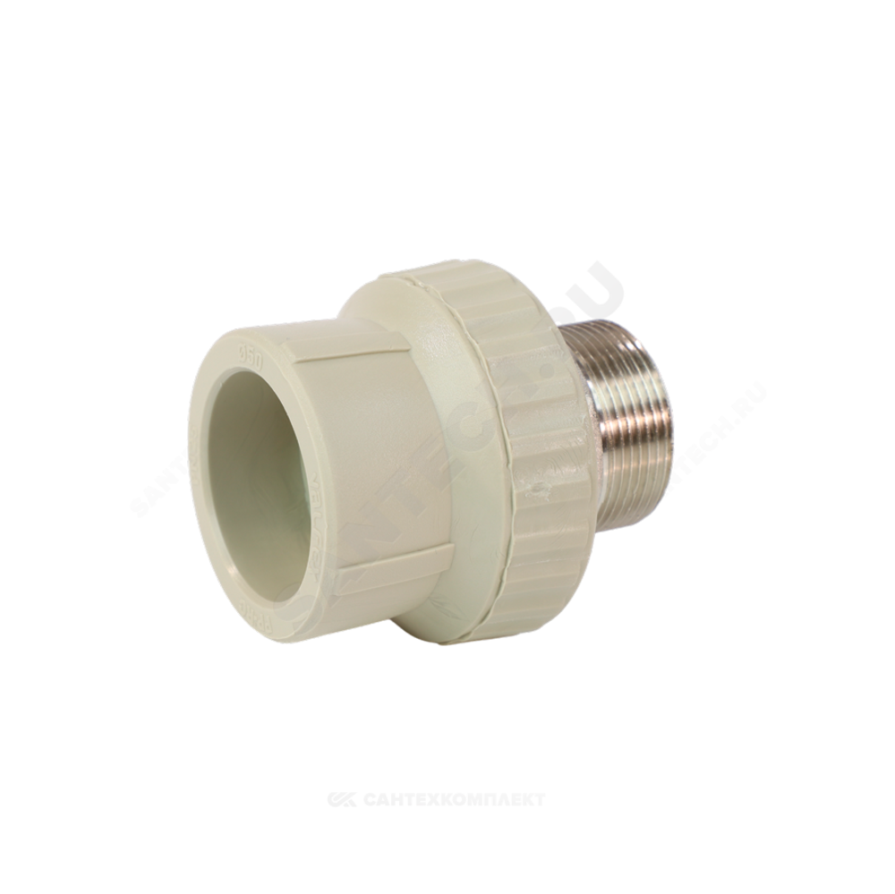 Муфта PP-R комбинированная серая Дн 40х1 1/4" НР под ключ VALFEX 10135040Г