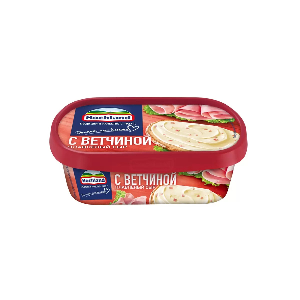 Сыр плавл. "Хохланд" с Ветчиной ВАННА 200г (793017) 1/8