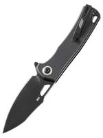 Нож складной GhostBlade Polter, сталь D2, 58-62 HRC, Spear-point, рукоять G10 чёрная, замок Liner lock, флиппер, 107 г