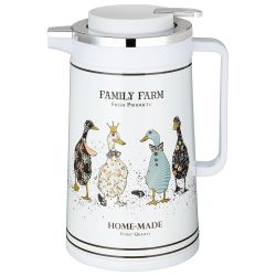 ТЕРМОС СО СТЕКЛЯН.КОЛБОЙ, 950 МЛ, КРЫШКА С КЛАПАНОМ, СЕРИЯ "FAMILY FARM", СОХРАНЯЕТ ТЕМП-РУ ДО 24Ч.