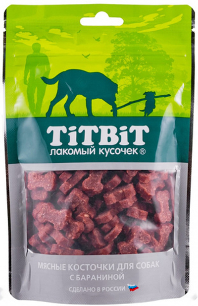 TitBit лакомство для собак Косточки мясные для собак с бараниной 145 гр.