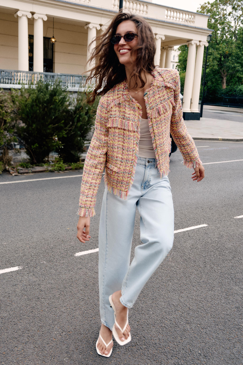 БЛЕЙЗЕР ИЗ РЕЛЬЕФНОЙ ТКАНИ С БАХРОМОЙ — ZARA