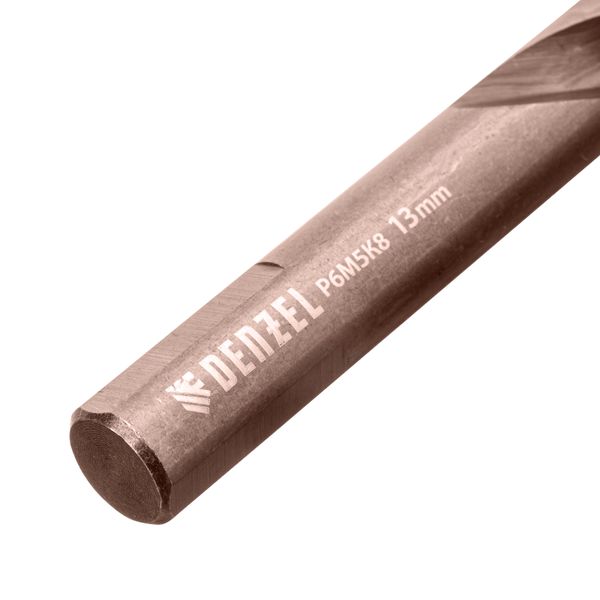 Набор сверл по металлу, 1-13 мм, Р6М5К8-TiN, Golden Tip, 25 шт Denzel