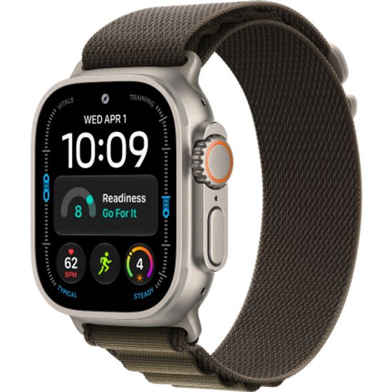Apple Watch Ultra 4 (2026) 49mm Natural Titanium Case /Dark Olive Alpine Loop