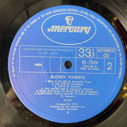 Винтажная виниловая пластинка LP 10cc Тэн Си Си Bloody Tourists (Япония 1978) (Без Оби)