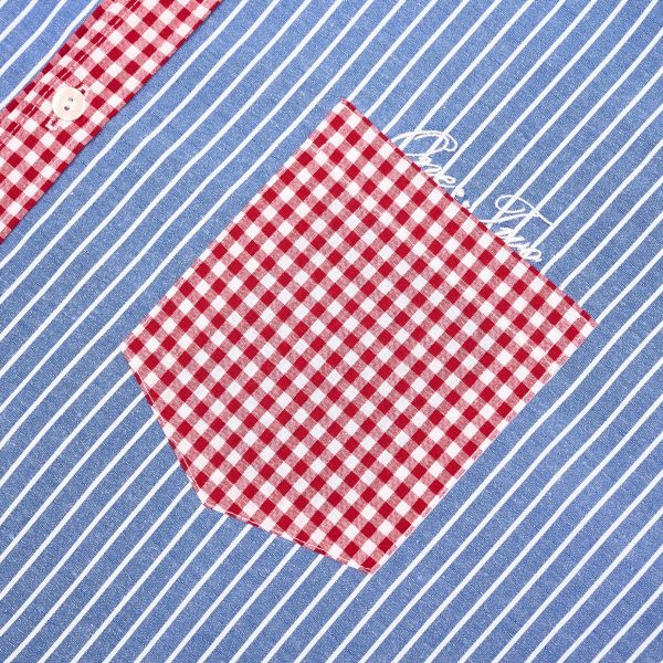 Рубашка Oversized Striped синяя / красная - фото 9