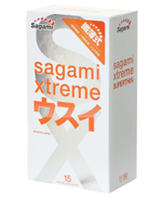 Презервативы Sagami Xtreme 0.04мм латексные, ультратонкие 15шт.