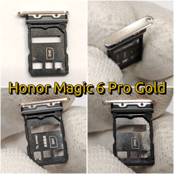 Сим лоток для Honor Magic 6 Pro (BVL-N49 / BVL-AN16) Держатель Sim. Оригинальное качество (Цвет: Бронзовый)