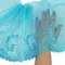 Вышивка на сетке ментол/бирюза 24 см (правая)