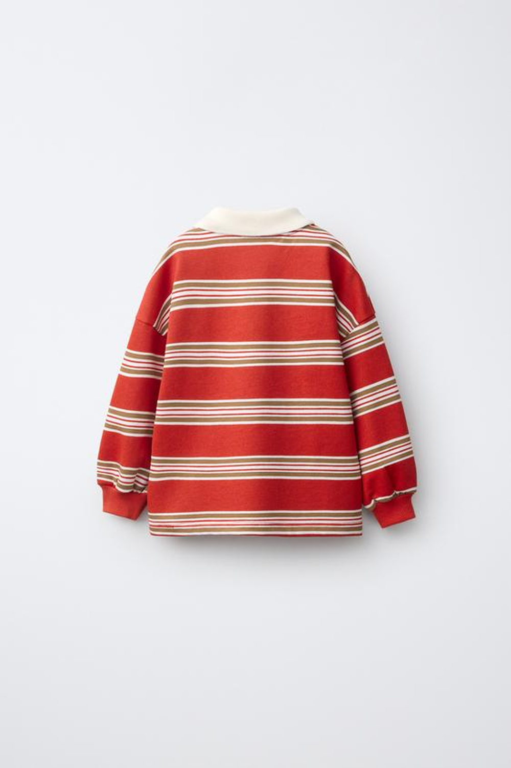 ZARA ТОЛСТОВКА ПОЛО В ПОЛОСКУ MICKEY MOUSE © DISNEY, БУРГУНДИ