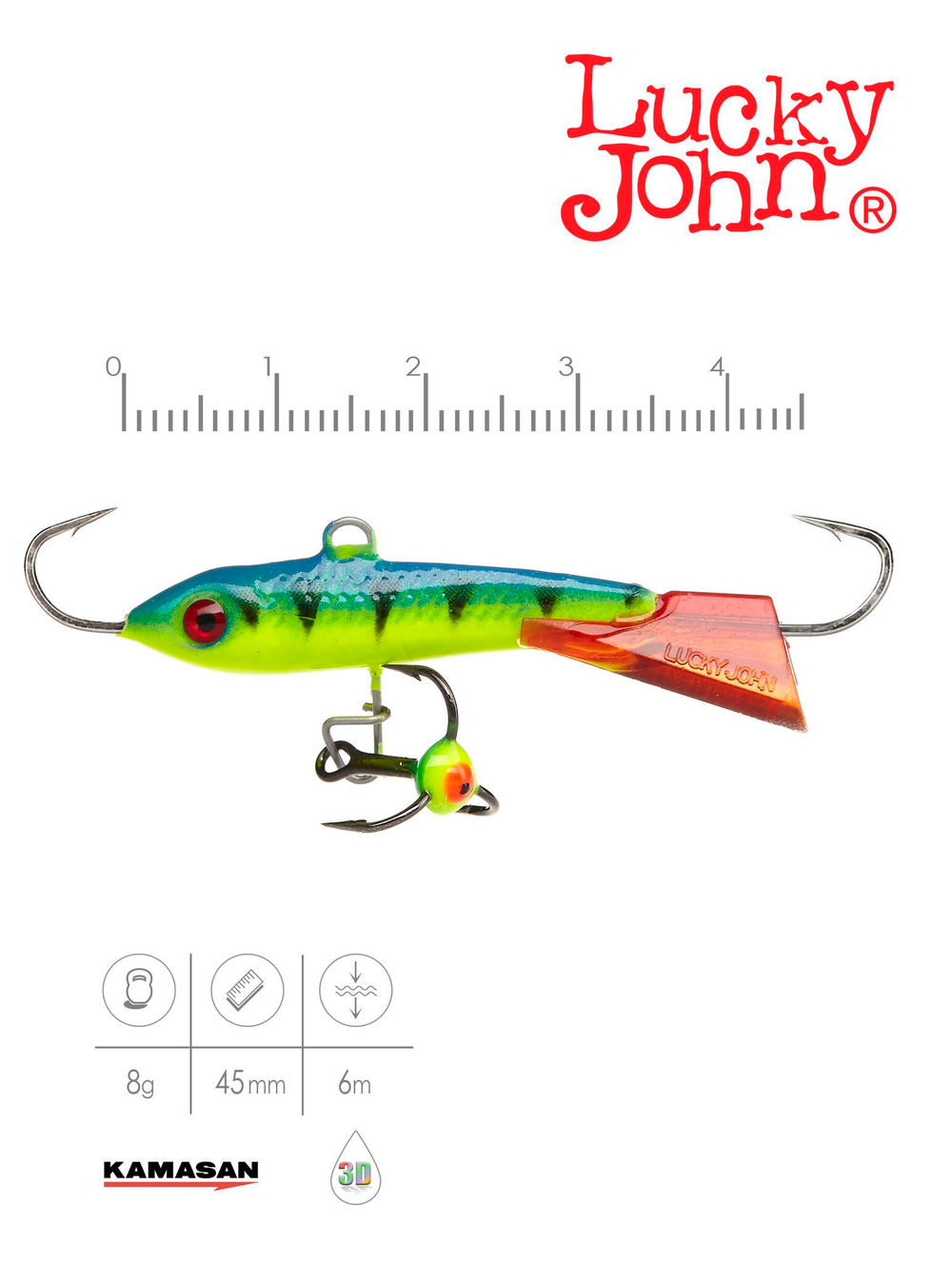Балансир Lucky John CLASSIC 4.5 с тр. 50мм/36RT блистер