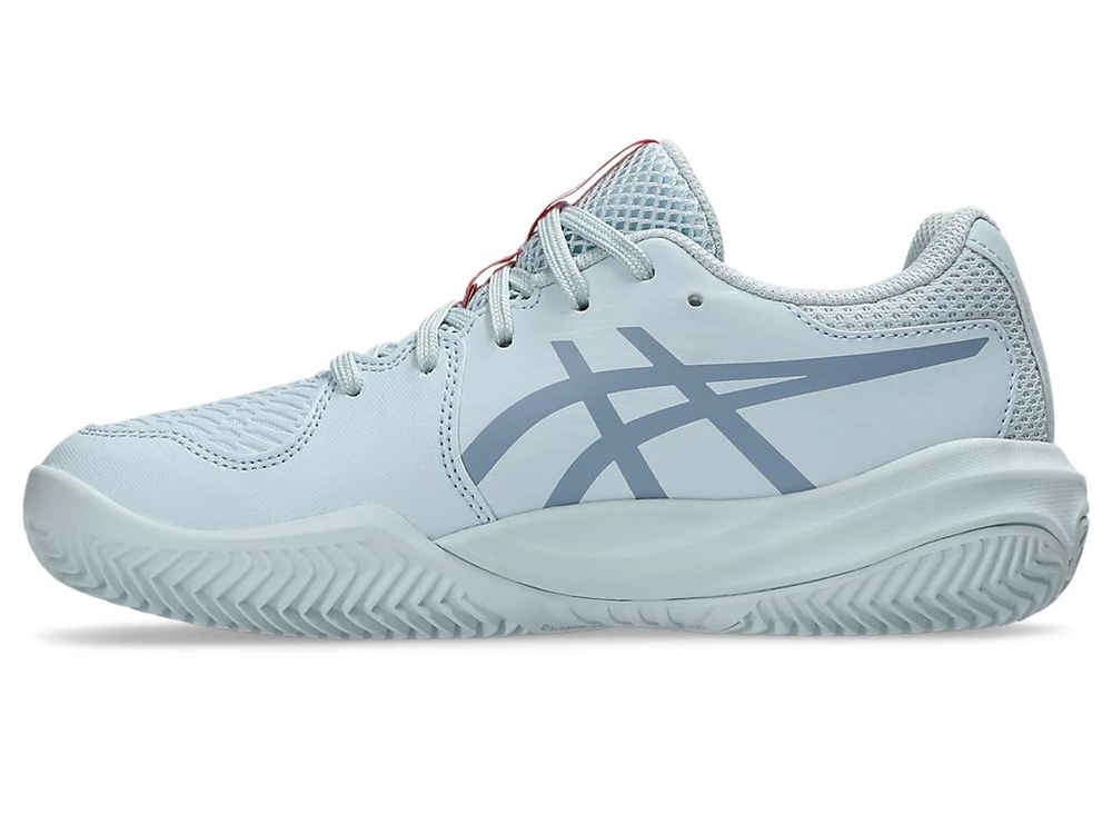 Детские теннисные кроссовки Asics Gel-Resolution X GS Clay — sky/grey blue