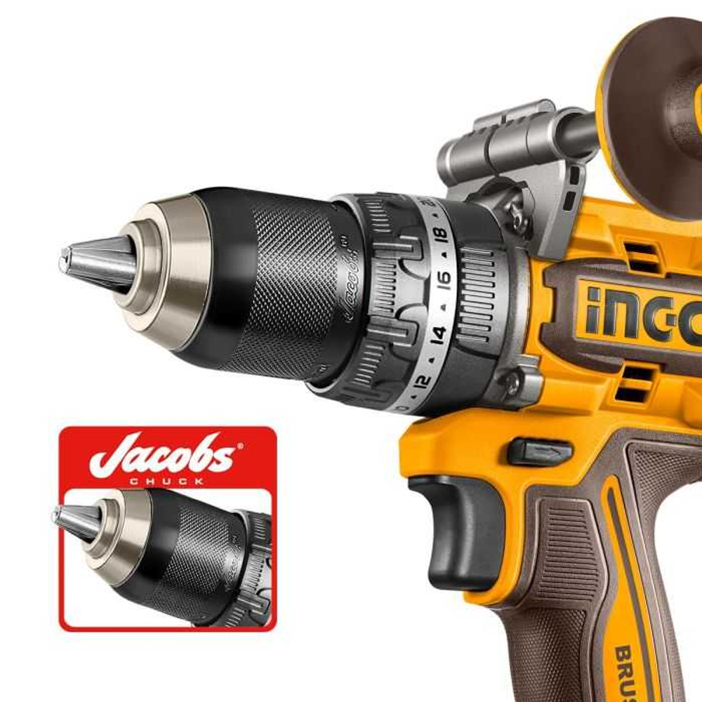 Аккумуляторный бесщёточный ударный шуруповерт INGCO CIDLI209686 INDUSTRIAL 20 В 96 Нм