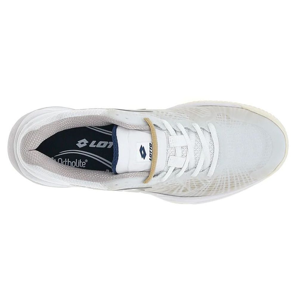 Женские Кроссовки теннисные Lotto Mirage 100 II Clay - all white/warm taupe