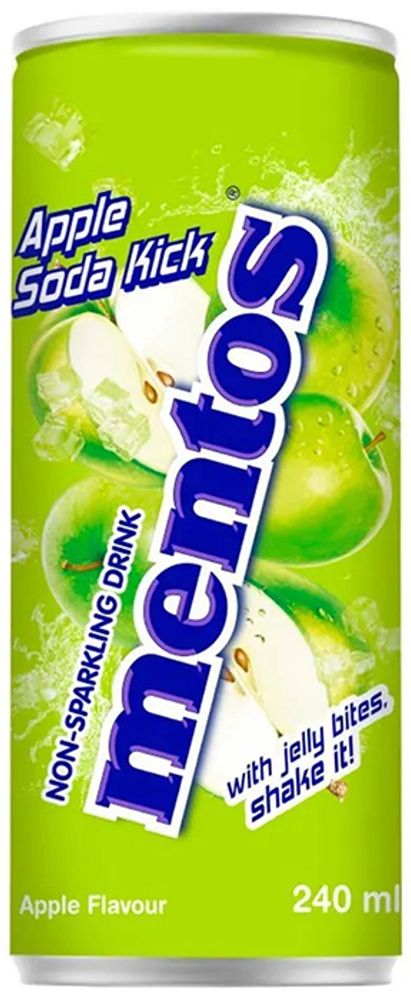 Напиток Mentos Apple Soda Kick "Яблоко" 0.24 - банка