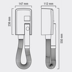 Настенный фен Valera Hotello Shaver - 1200Вт (832.01/RT)