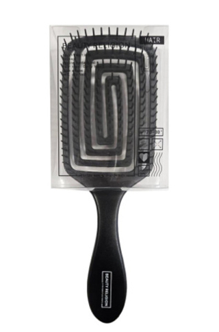 Расческа для волос массажная цвет чёрная BEAUTY RELIGION Massage Brush Black