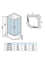 Душевая кабина WeltWasser WW500 HALLE 804 800х800х2170 мм 10000003247